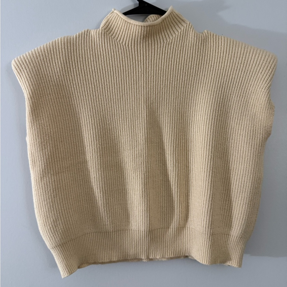 Elegant Tan Cowl Neck Sweater